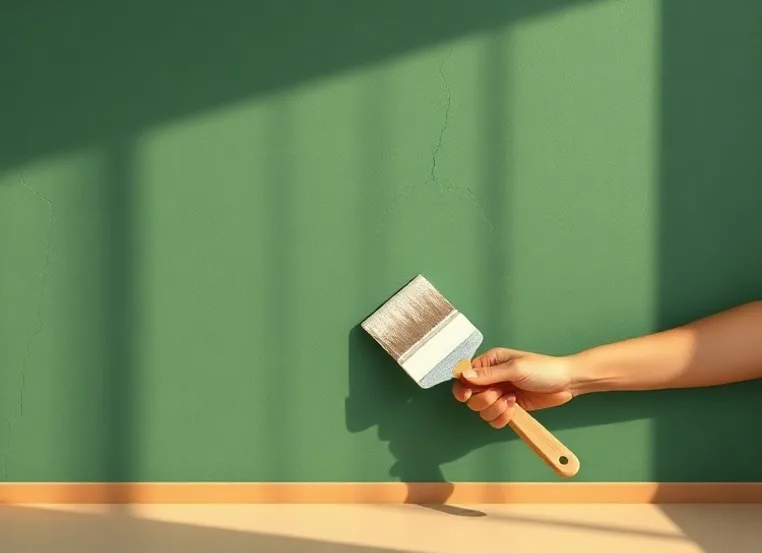 Ponçage et rebouchage des fissures avant mise en peinture